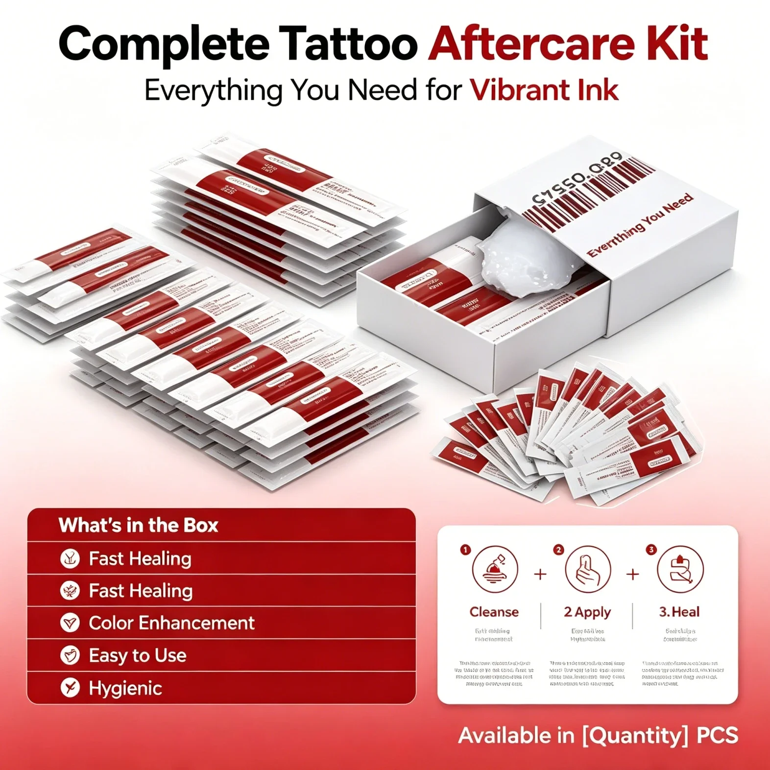 200/100/50/10pcs Tattoo Aftercare Cream Tattoo Vitamin A&D Ointment Repair Gel Tattoo Recovery Gel Body Art Tattoo Repair Supply