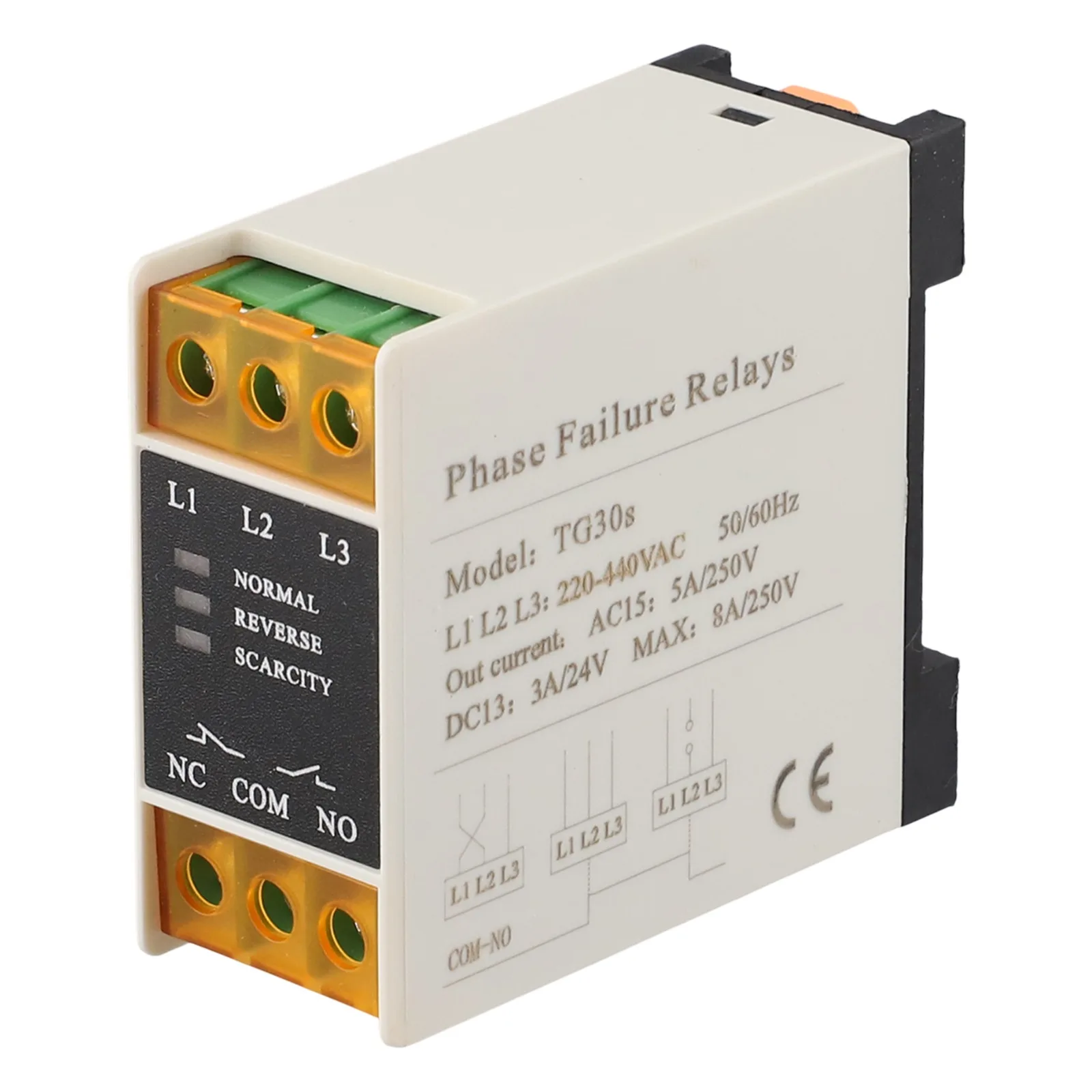 Phase Sequences Protector With LED Indicator Light For Mechanical Elevator Equipment TG30/30S Phase Loss 380V AC Voltage Relay image 3
