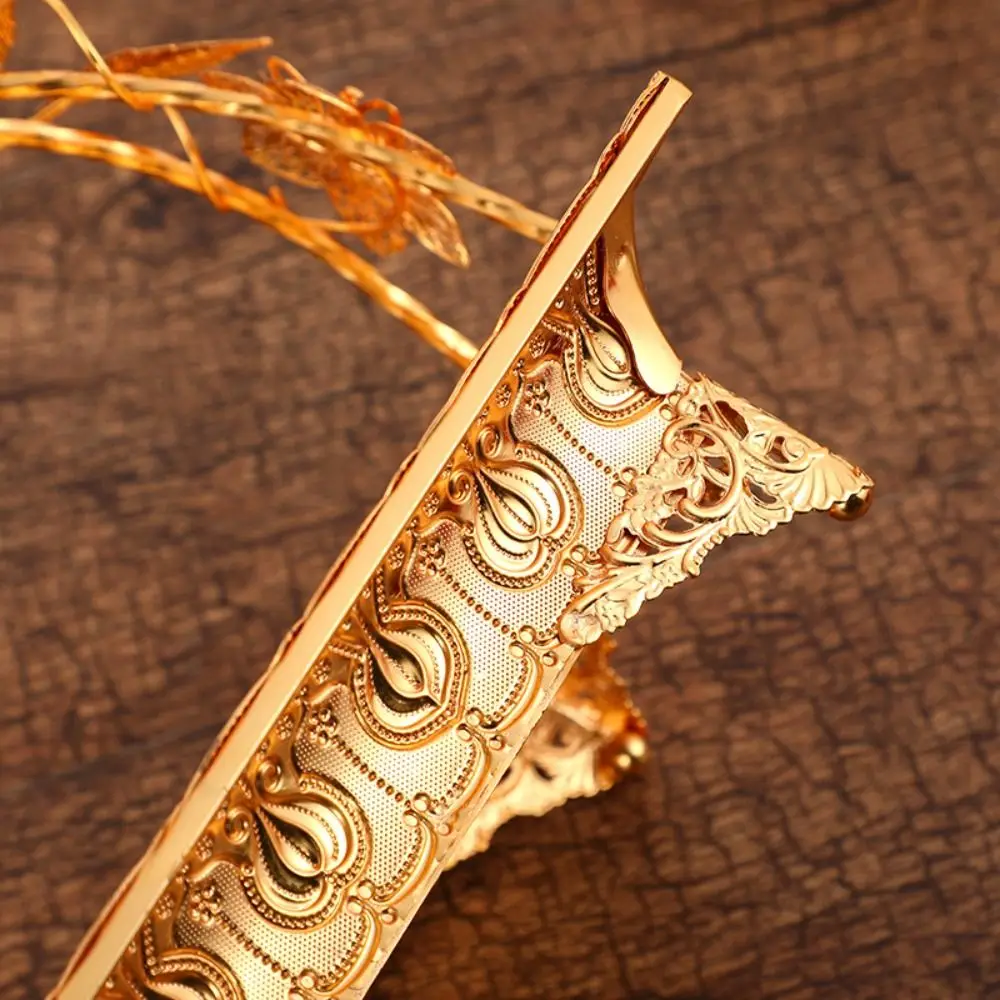 Light Luxury Metal Handheld Fruit Basket Exquisite Multi-Function Pastry Tray Classic Creative Storage Plate Kitchen