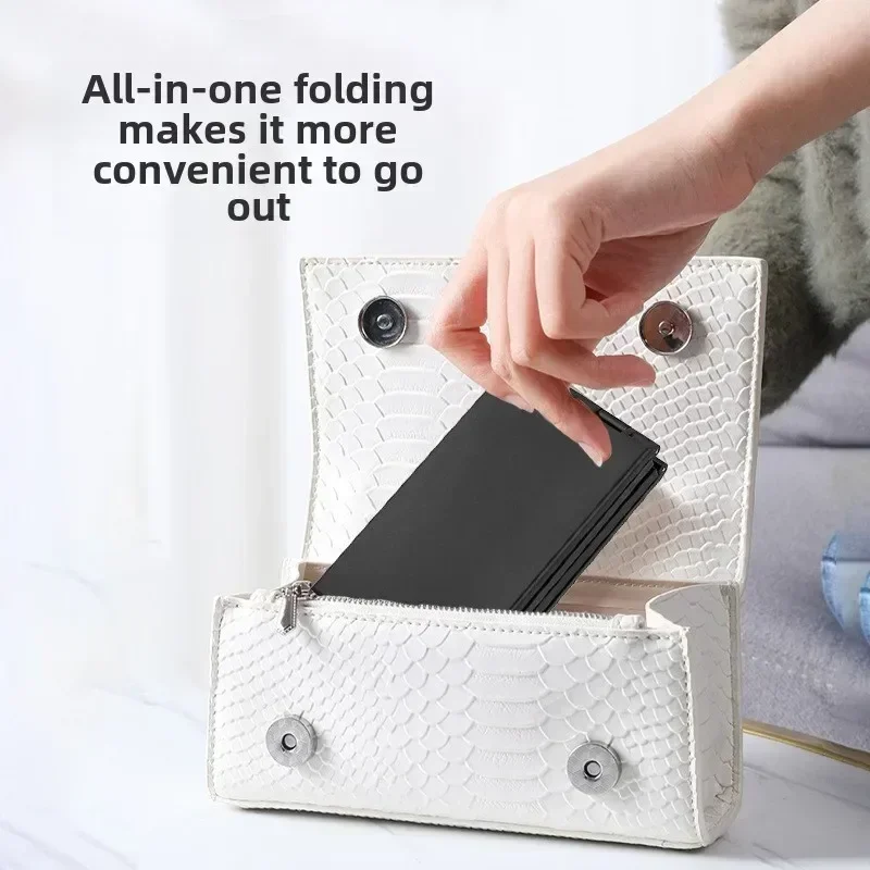 Espelho de maquiagem dobrável multiângulo de 4 painéis, espelho de vaidade HD portátil, 360 °   Ver ferramentas de maquiagem de espelho de beleza dobrável criativo