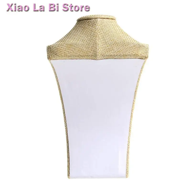 

XXFD Woman Linen Fabric Mannequin Bust Jewelry Display Stand Shelf Holder Necklace Bust Stand Jewelry Rack