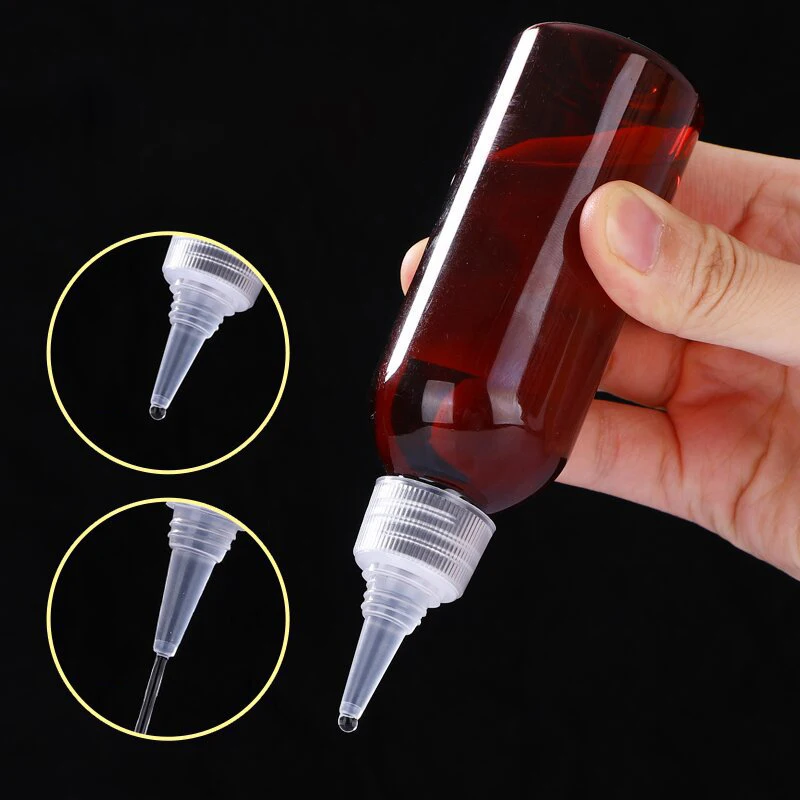 10-100ml Empty Dropper Bottle Transparent Plastic Refillable Nozzle Dropper With Cap Small Extrusion Bottle Portable Packing