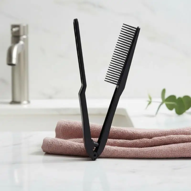 LORI Travel Friendly Foldable Hair Straightening Comb Anti-Static Portable Tool for Quick Hair Styling