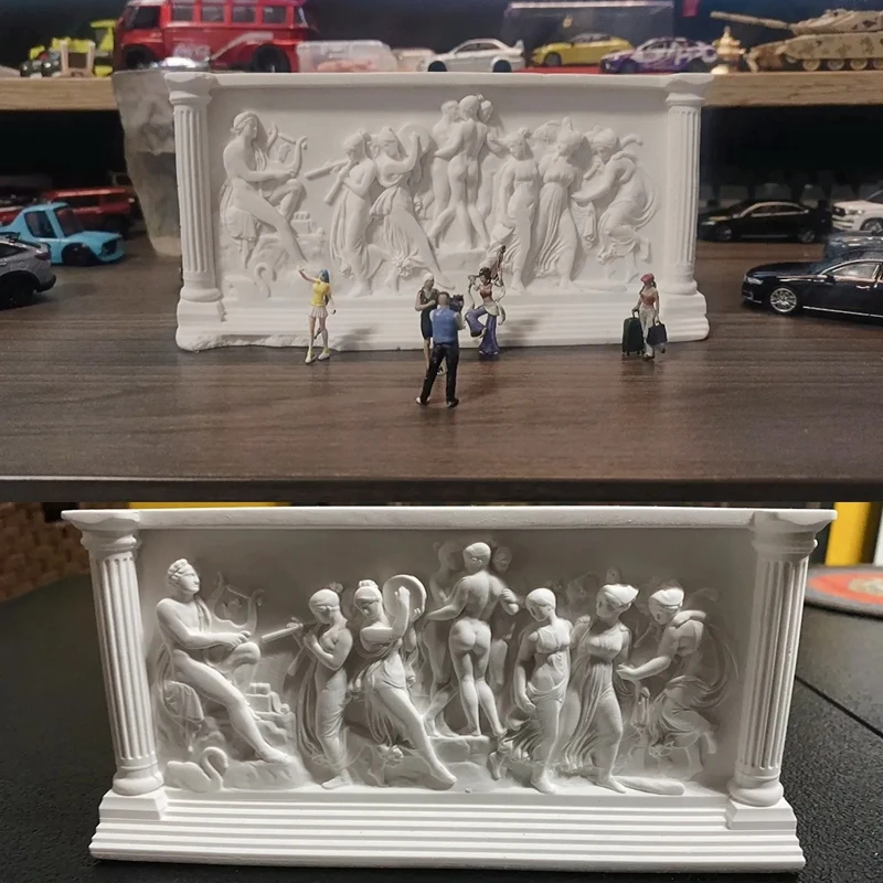 Relief Plaster Statue Gypsum Sculpture Gesso Sculpt Engravings Carvings The Muse of Dance Engraving Ornaments Tale Masterpiece