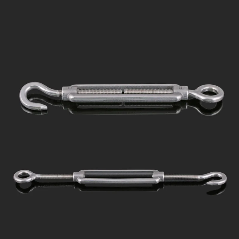 1Pcs Eye Turn Buckle Rope Tension Hardware Accessories Adjustable Hook Rigging Eye Screw M4 M5 M6 M8 M10 M12 M14 M16