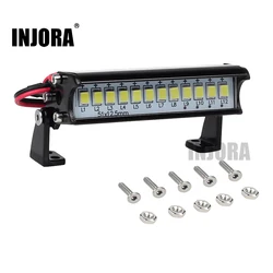 INJORA RC Car 54mm 12LED Roof Light Bumper Headlight For 1/10 RC Rock Crawler Axial SCX10 90046 TRX4 RC Truck Parts