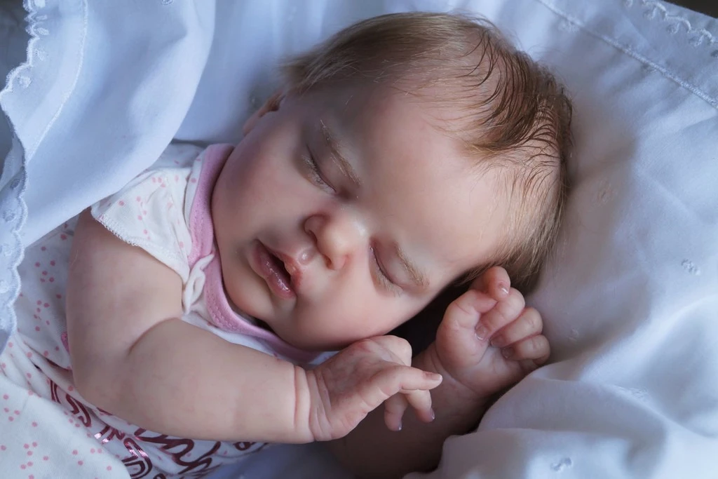 NPK 22'' unvollendete Puppenteile, lebensechtes, lebensechtes Reborn-Set, bereits bemalt mit Handwurzelhaar