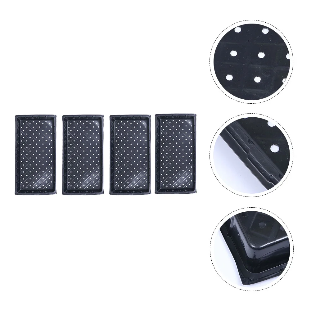 

4Pcs High Class Material Plant Germination Tray Durable Plastic Garden Planter with Holes for Greenhouse Gardening