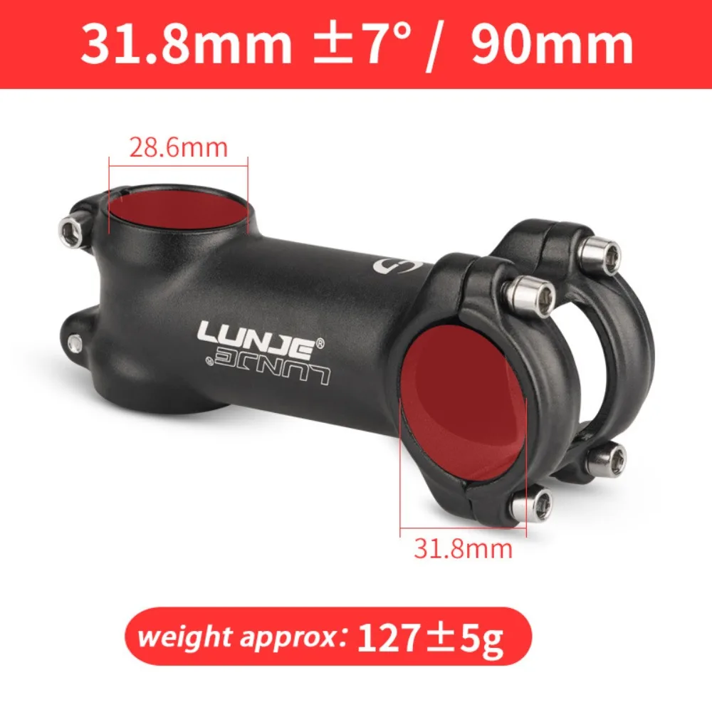 Ultralekki aluminiowy mostek rowerowy 7 stopni 50-100mm, mostek rowerowy do rowerów górskich, czarny mostek kierownicy rowerowej, mostek do rowerów szosowych