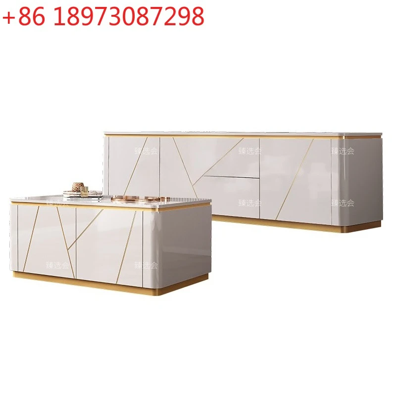 

Легкий роскошный шкаф для телевизора молочно-белого цвета, хранилище в гостиной, телевизор на вилле, дизайнерский напольный шкаф