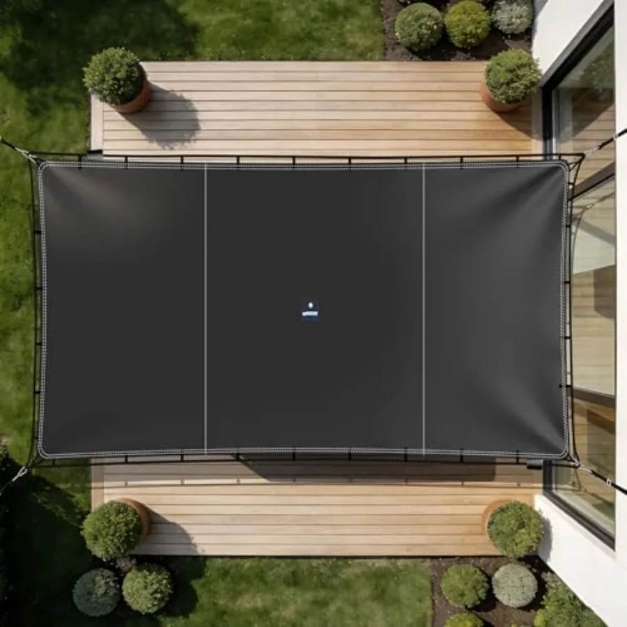 

Sun Shade Sail 12'x18' Waterproof Rectangle Double-Rope Shade Sail 500D Heavy Duty UV Block Sunshade Canopy for Backyards Patio