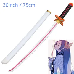 Cosplay Kochou Kanae 75 cm Katana Anime Kamado Tanjirou 30 pollici Arma in legno Modello di spada