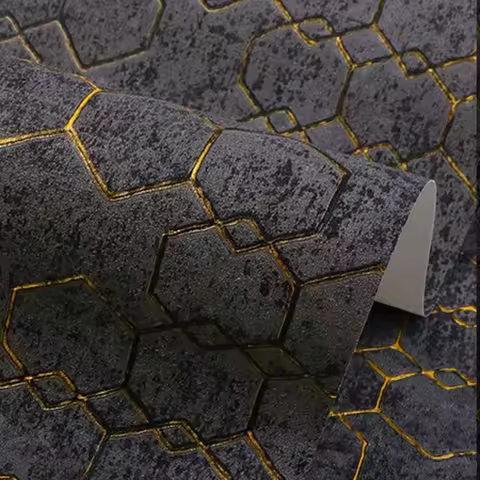 Nordic Industrial Loft Cement Grey Wallpaper Waterproof PVC Solid Color papel de parede 3D Embossed Grid Wallpaper Home Decor