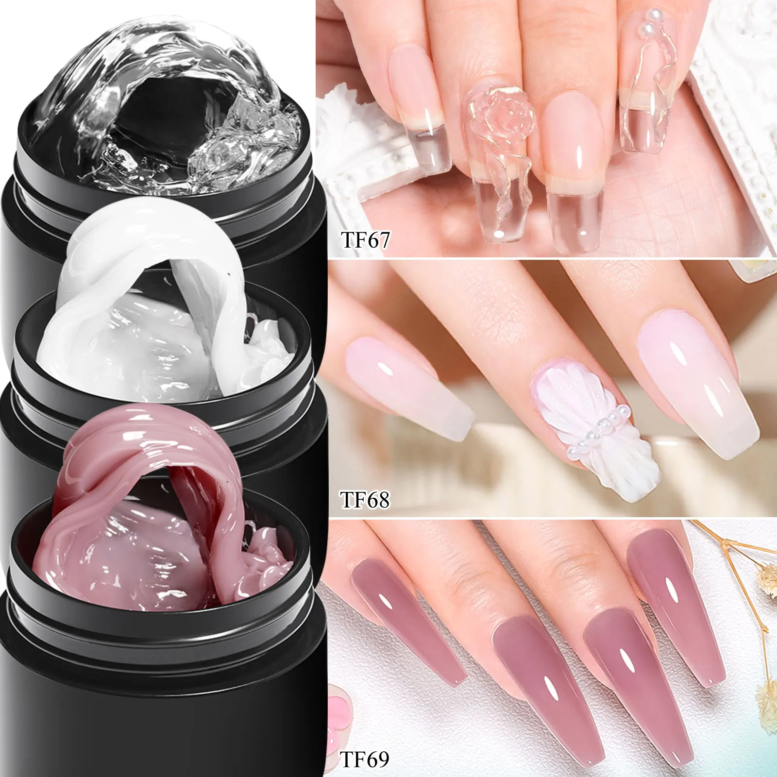 7 قطعة غير عصا اليد تمديد هلام مسمار مجموعة طلاء الأظافر ثلاثية الأبعاد تشكيل/النحت/نحت UV/LED هلام هلام الصلب هلام مانيكير أدوات أطقم DIY بها بنفسك