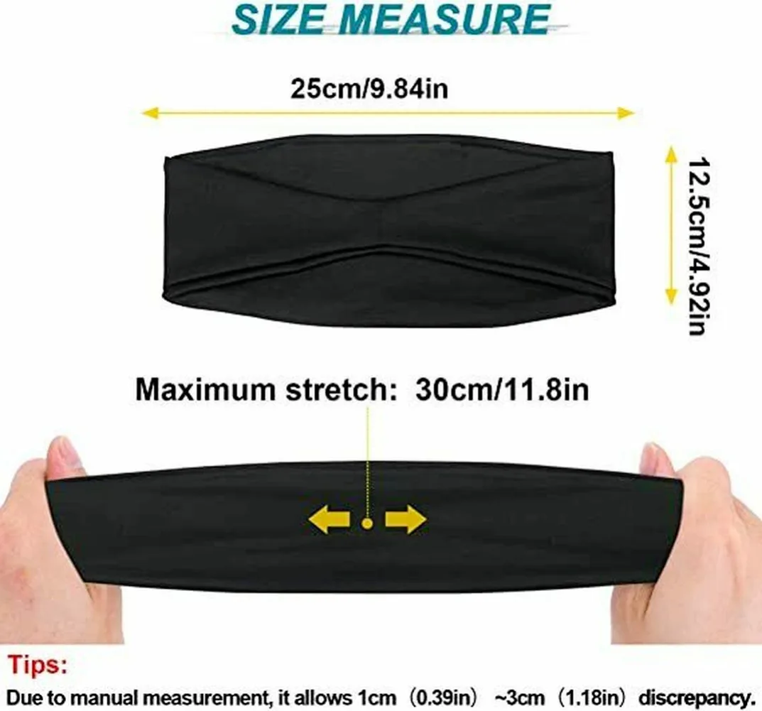 Fascia sportiva elasticizzata Corsa Yoga Palestra Fitnes Fascia per capelli Avvolgente per la testa Fascia per il sudore Fascia per l'assorbimento dell'umidità per donna Uomo Copricapo