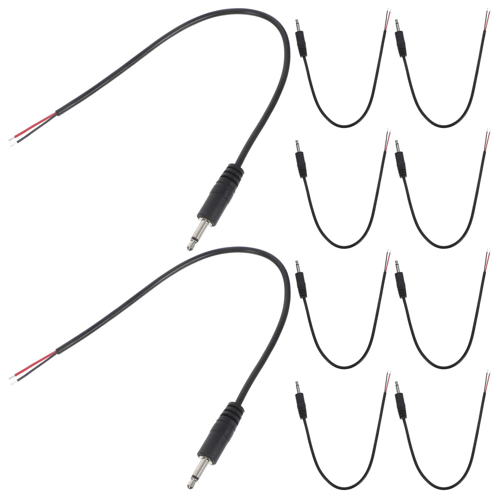 

10pcs 5mm Male Mono 3.5Mm Audio Cable Plug Audio Cable Stereo Bare Wire Connector Replacement for Phone MP3 Gaming Durable