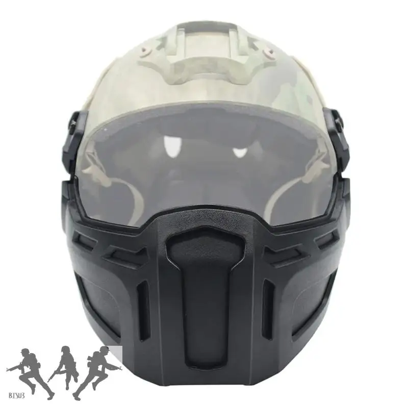 Paintball Airsoft Half Face Mask Protection Helmet Rail and Visor Flip Up Goggles for Tactical Fast Helmet