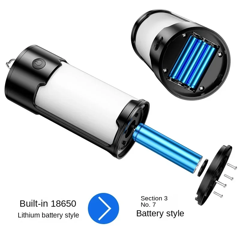 Mini lampe de tente LED COB, lanterne portable, torche télescopique, lampe de camping, lumière de secours étanche, 62By, 3 x AAA, lampe de travail