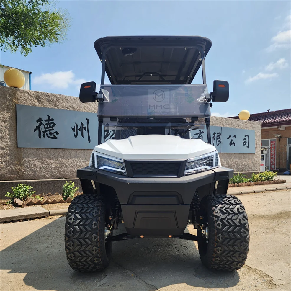 

White Club Car Adults Scooter Latest Model Factory Direct Electric Golf Cart Solar Four-wheel Off-road Vehicle