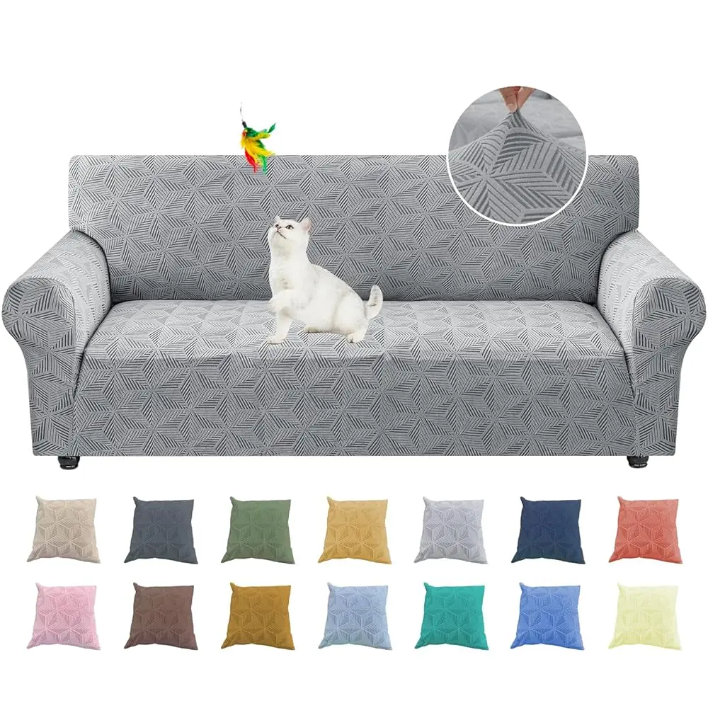 

Чехол для дивана на 3 места, 1 шт., эластичный, жаккардовый, с нескользящим эластичным низом, утолщенный, для мебели
