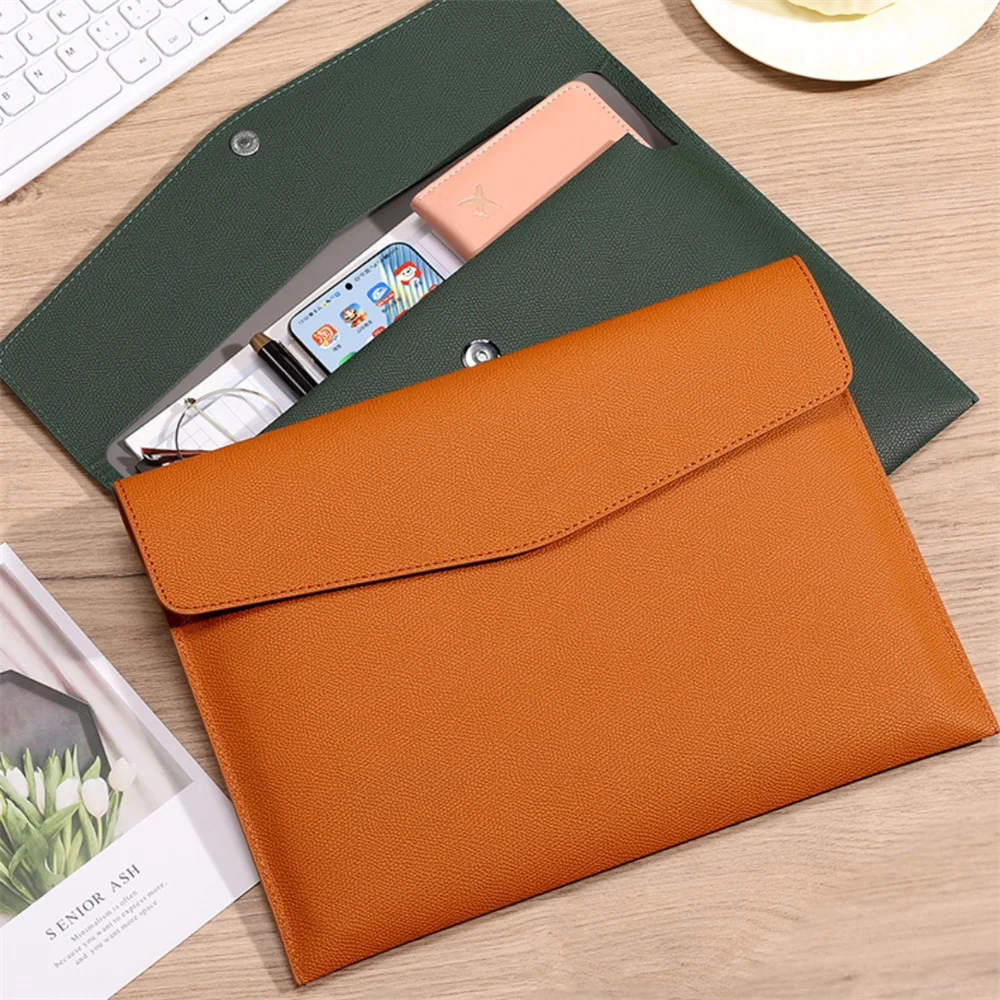 

File Bags Envelope Document Bag Leather Envelope Fashion Briefcase For Executive Document Organization School Supplies