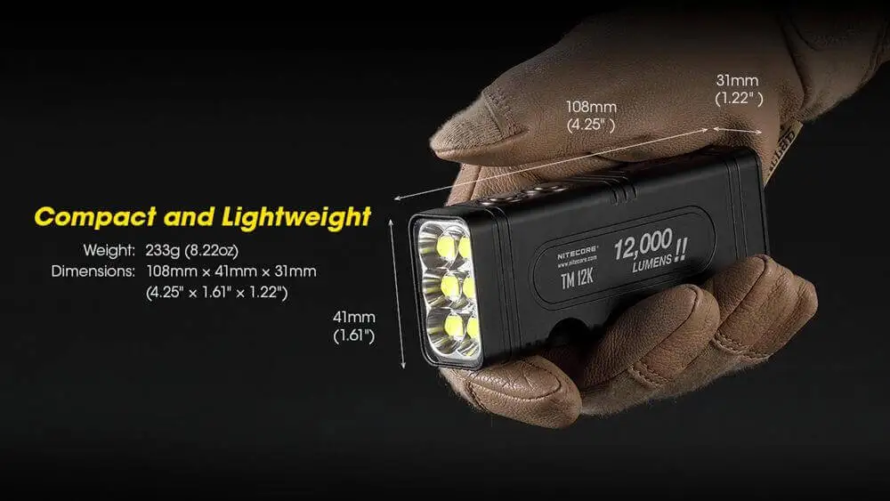 NITECORE TM12K Rechargeable High Power Flashlight