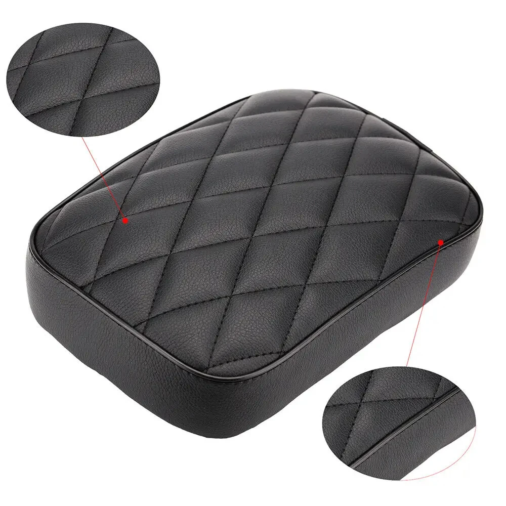 8Suction Cups Motorcycle Rear Passenger Pillion Pad Rectangular Pillion Passenger Pad Seat For Harley 883 1200 Choppers Bobber