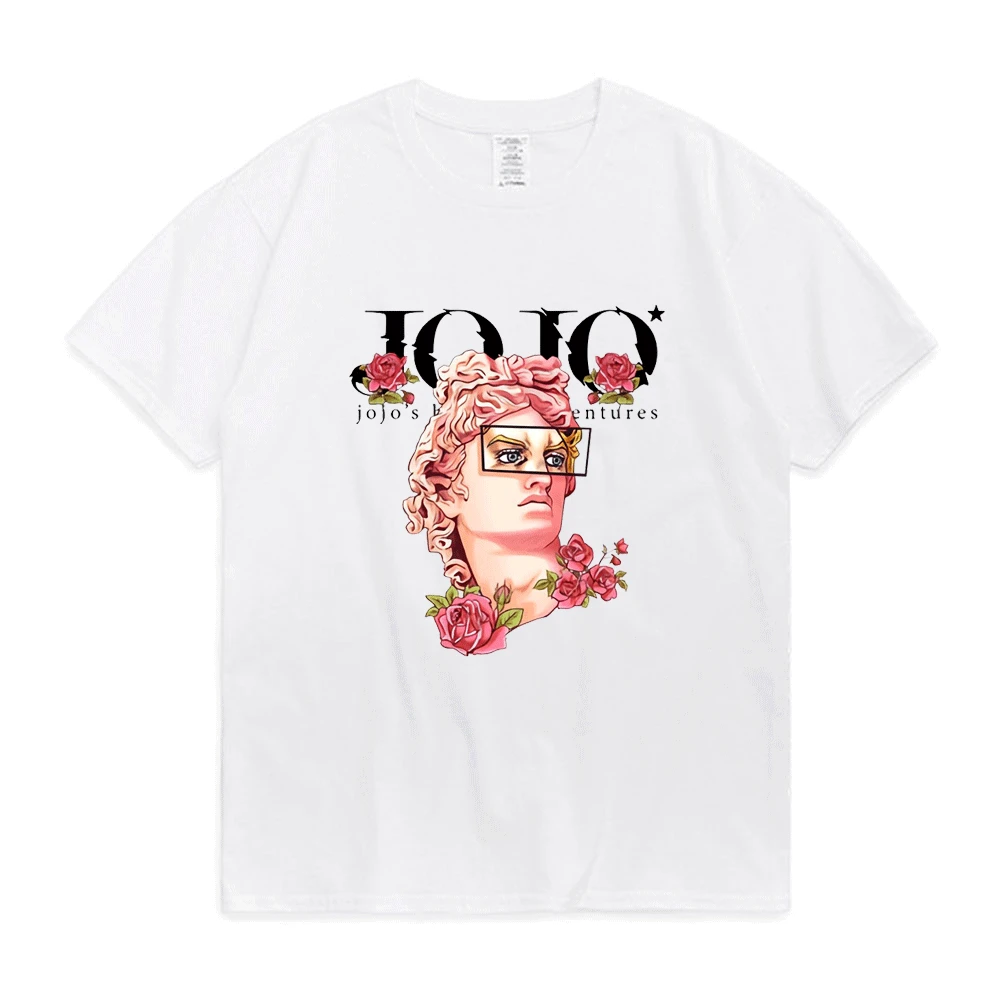 Japanese Jojo Bizarre Adventure Anime T Shirt Men Women Kawaii Jojo Graphic T-shirt Teens Manga Tee Shirt Short Sleeve Unisex