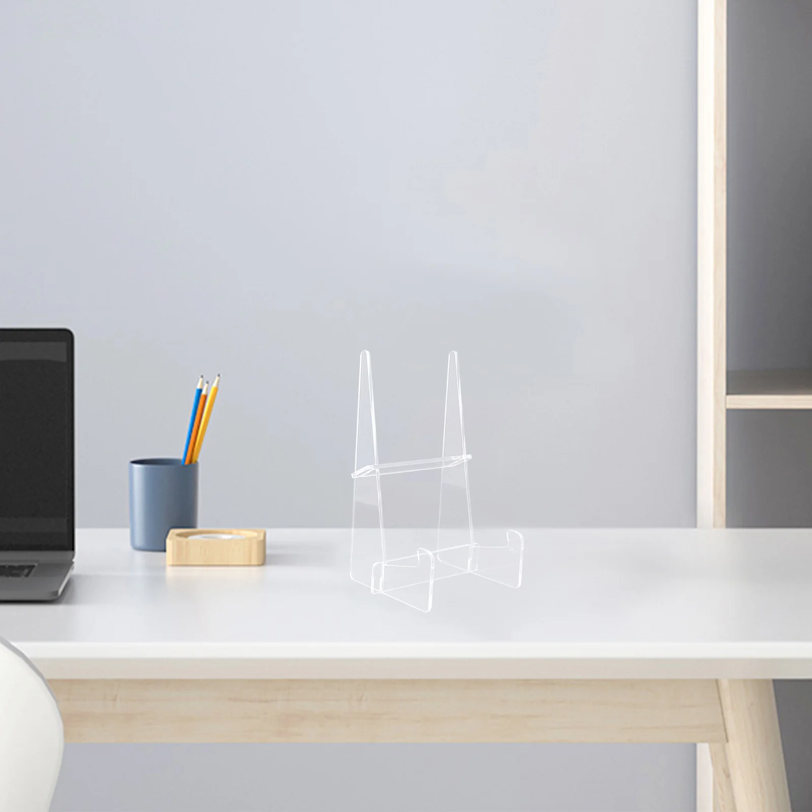 Acrylic Recipe Holder Stand for Display Clear Holder Sturdy Transparent Book Rack Space Saving Kitchen