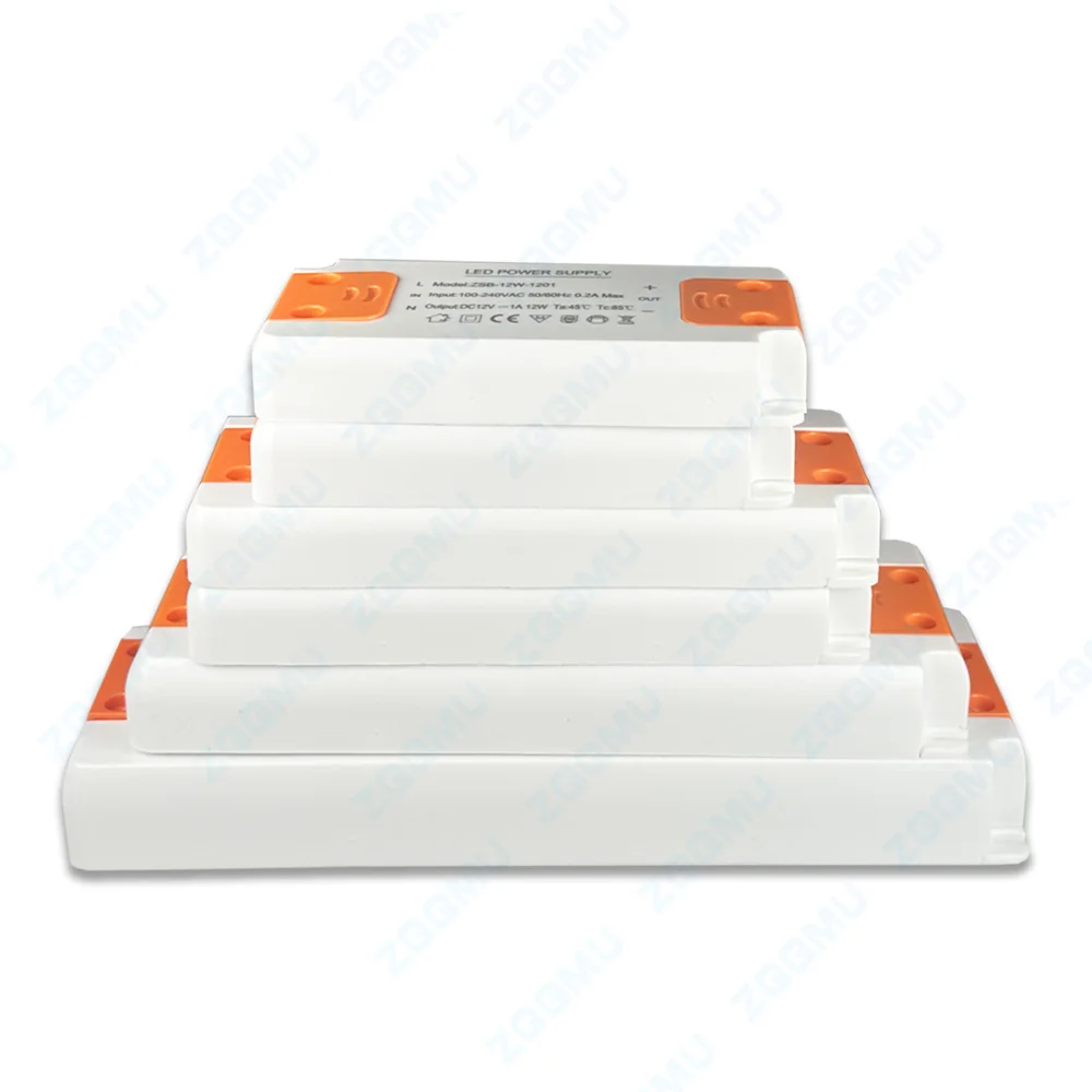DC12V लाइटिंग ट्रांसफ़ॉर्मर 12W 30W 60W 120W 100-240V से 12V 1A 2A 3A 5A 10A डिमेबल कैबिनेट लाइट LED ड्राइवर पावर सप्लाई के साथ