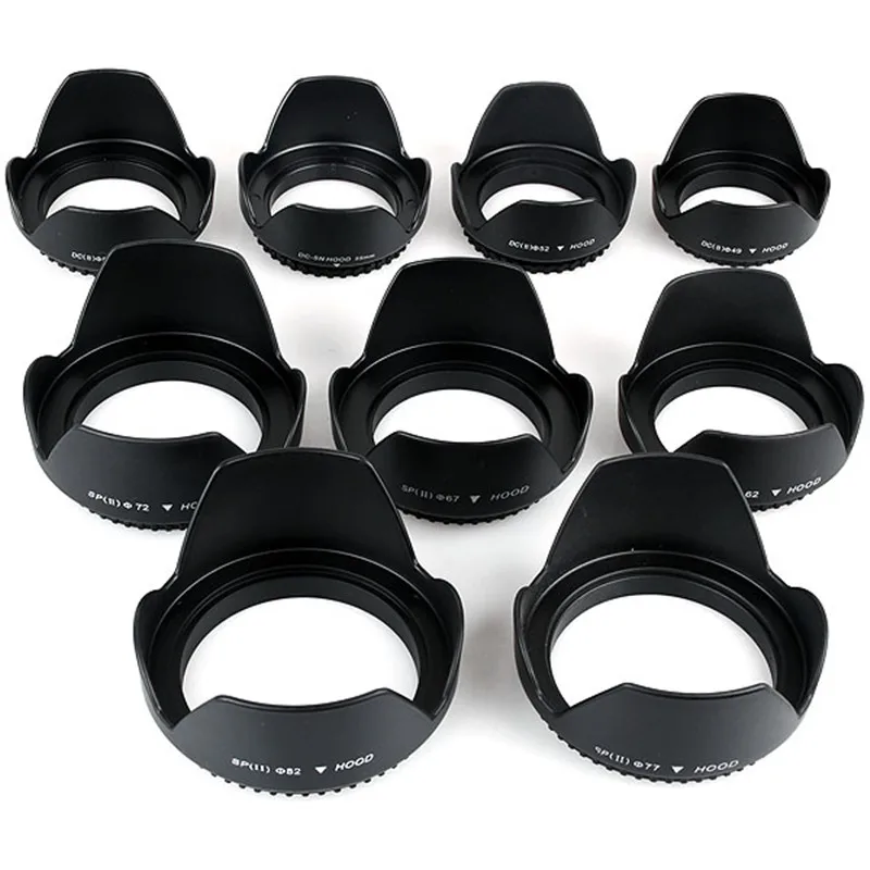 49mm 52mm 55mm 58mm 62mm 67mm 72mm 77mm 82mm Flower Lens Hood for Canon Nikon Camera Sony camera lens