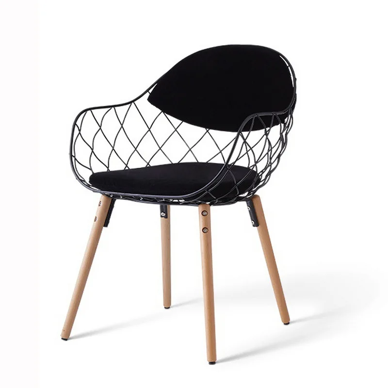 Modern simple PU seat cushion dining chair casual chair milk tea shop