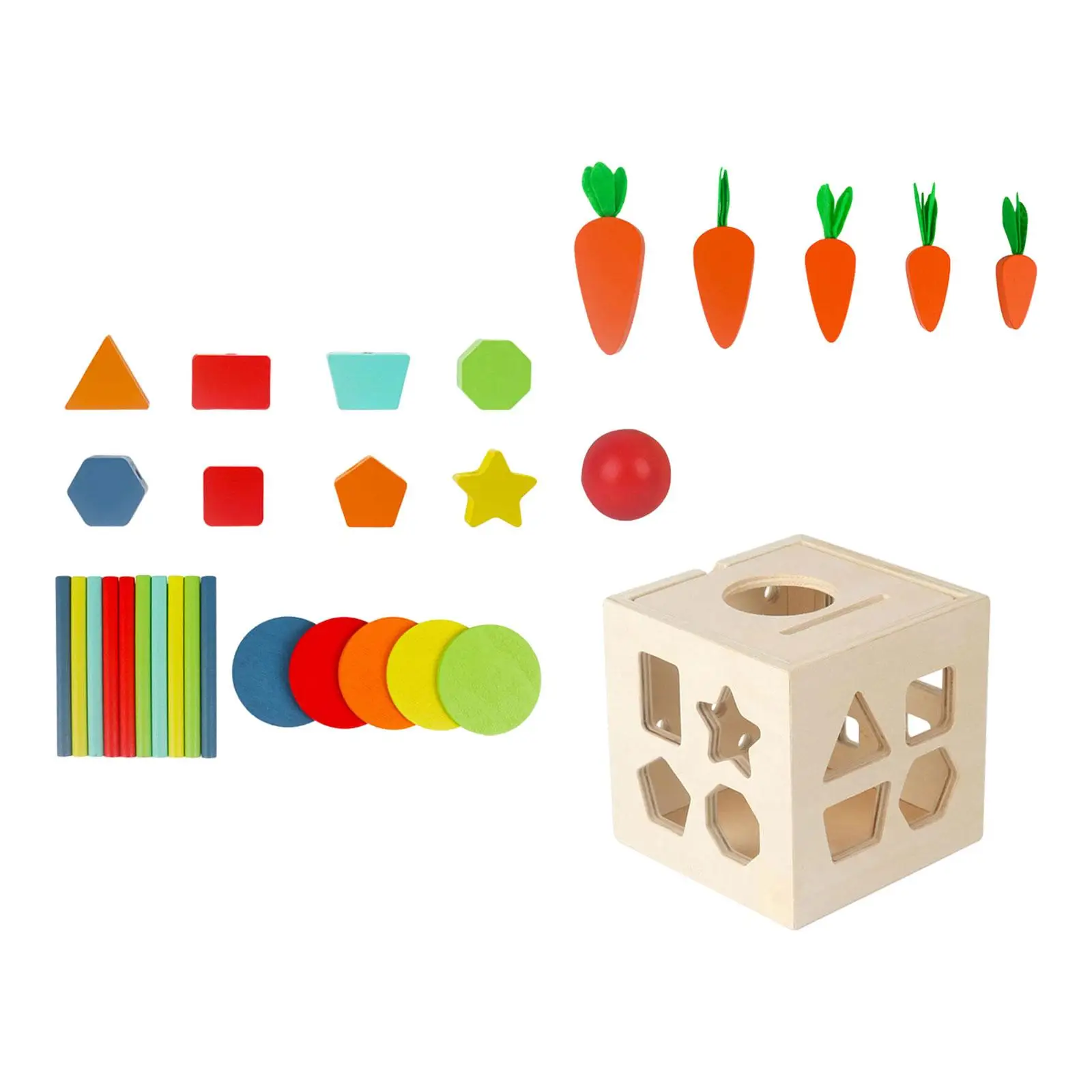 

Montessori Wooden Toys Early Learning Developmental Toy Farm Carrots Harvest Game for Baby Children Toddlers Kids Party Favor