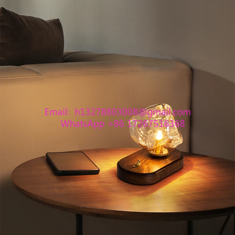

Designer ice cube desk lamp bedroom bedside lamp night lamp living room sofa atmosphere retro study decorative desk