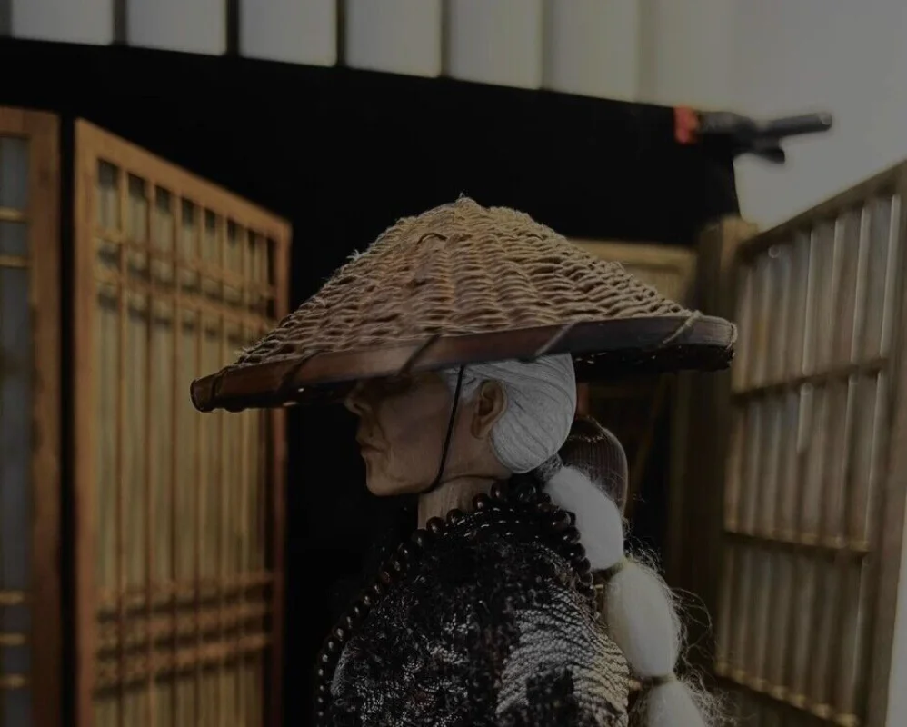 1/6 Scale Distressed Bamboo Hat Model for 12\'\' Japanese Samurai Joytoy Ronin