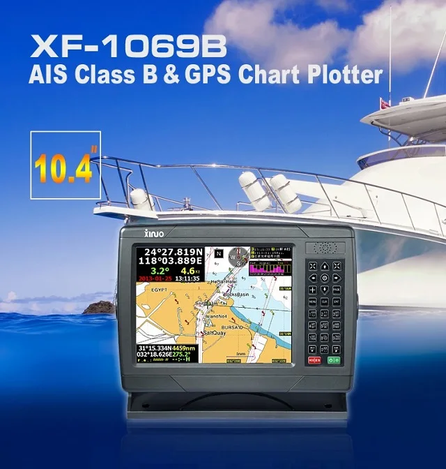 Marine Electronics XINUO Marine AIS GPS Chart Plotter Combo XF-1069GF 10.4