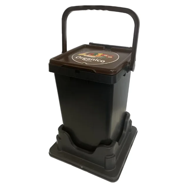 

High Quality 35 Liters French Compost Bin Plastic Food Waste Bucket For Organic Composting