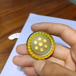 Juguete sensorial antiestrés para adultos, Spinner de mano para aliviar la ansiedad y el estrés, con monedas ámbar EDC, Material PEI