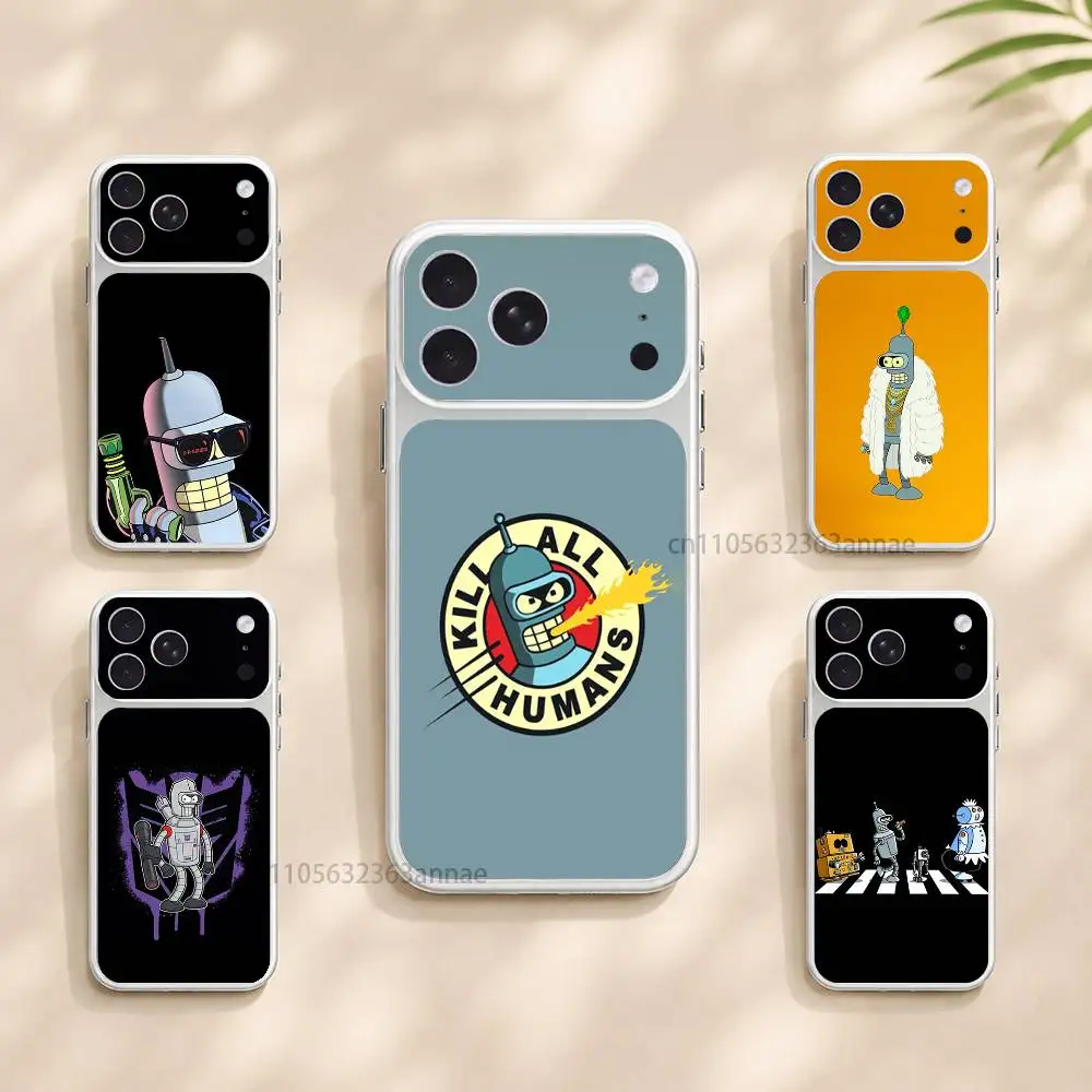 

Cartoon F-Futurama Robot BenderS Protective Sticker for iPhone 17 Pro 17 ProMax Full Body Back Cover Decal Skin
