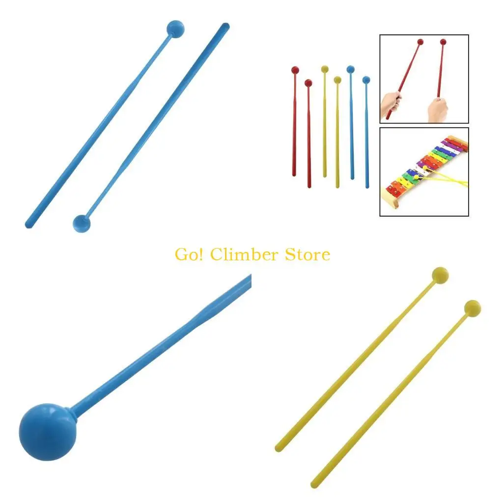 

Q84C 2PCS Пластиковая ручка перкуссия приборных аксессуаров Mallets для начинающих тренировать Marimba Mallet