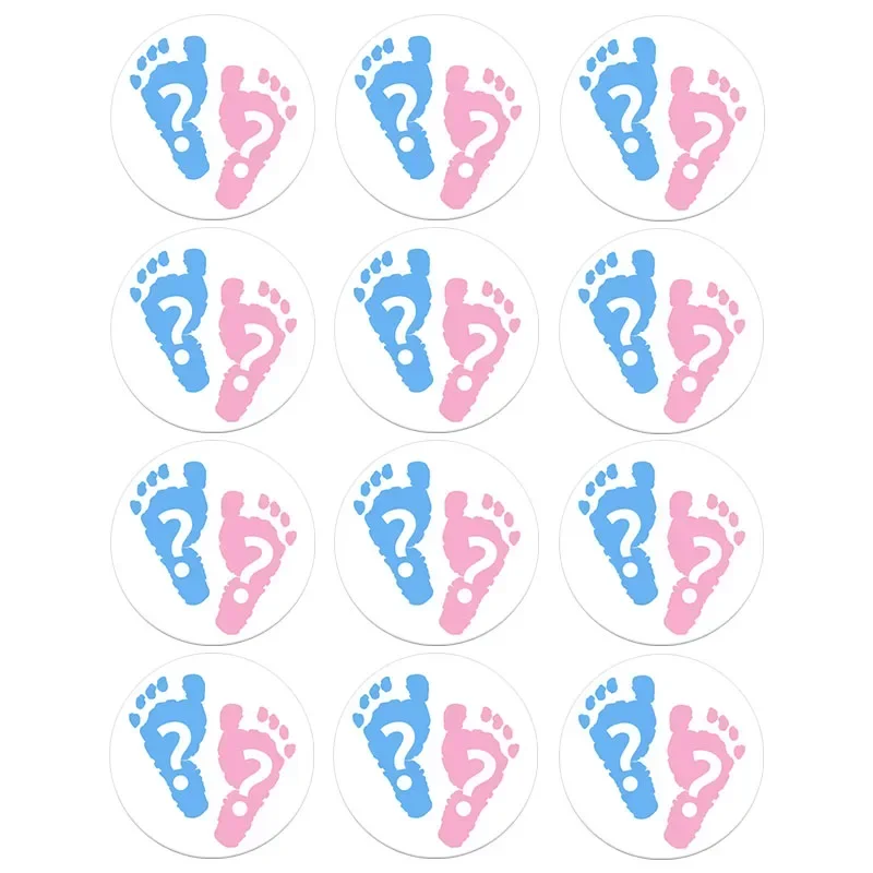 24/48pcs Team Boy Team Girl Gender Reveal Stickers Boy or Girl He or She Tags Labels Party Decoration Baby Shower Supplies