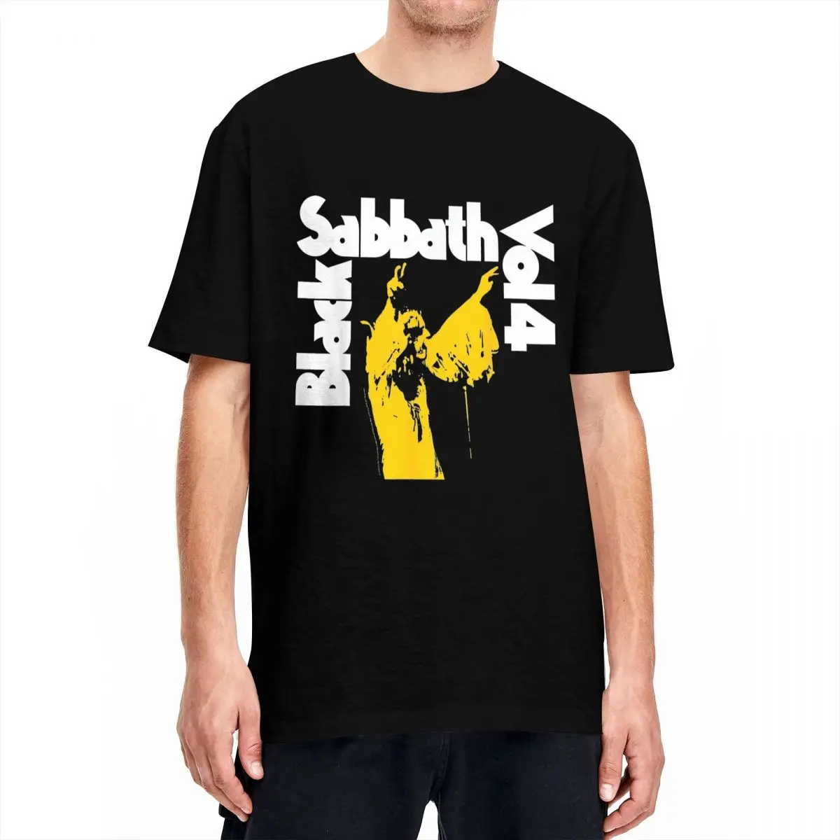 Funny Black Rock Band Sabbaths T Shirt Men's O-neck Short Sleeve Clothes Cotton Clothing