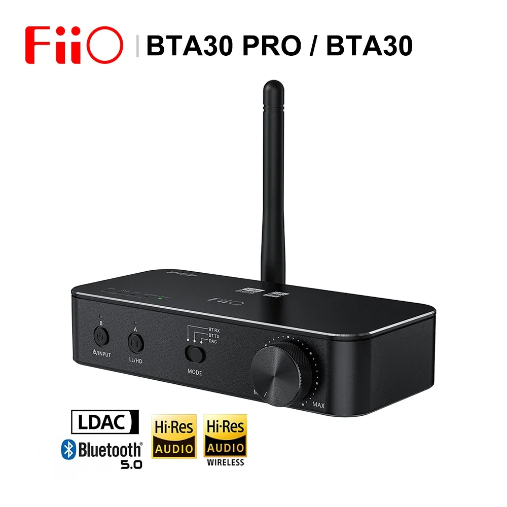 

FiiO BTA30 PRO HI-RES HiFi Wireless Bluetooth Receiver LDAC Long Range 30M Transmitter for PC TV Speaker Headphone