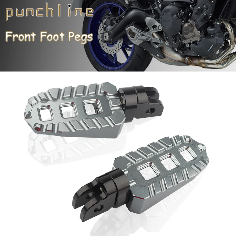 

For MT-07 MT-03 MT-25 FZ-25 FZ-03 FZ-07 FZ-09/SP FJ-09/GT FZ-10 FZ6 FZ1 FZ8 FAZER FZS 600 Front Foot Pegs Adjustable Footrests