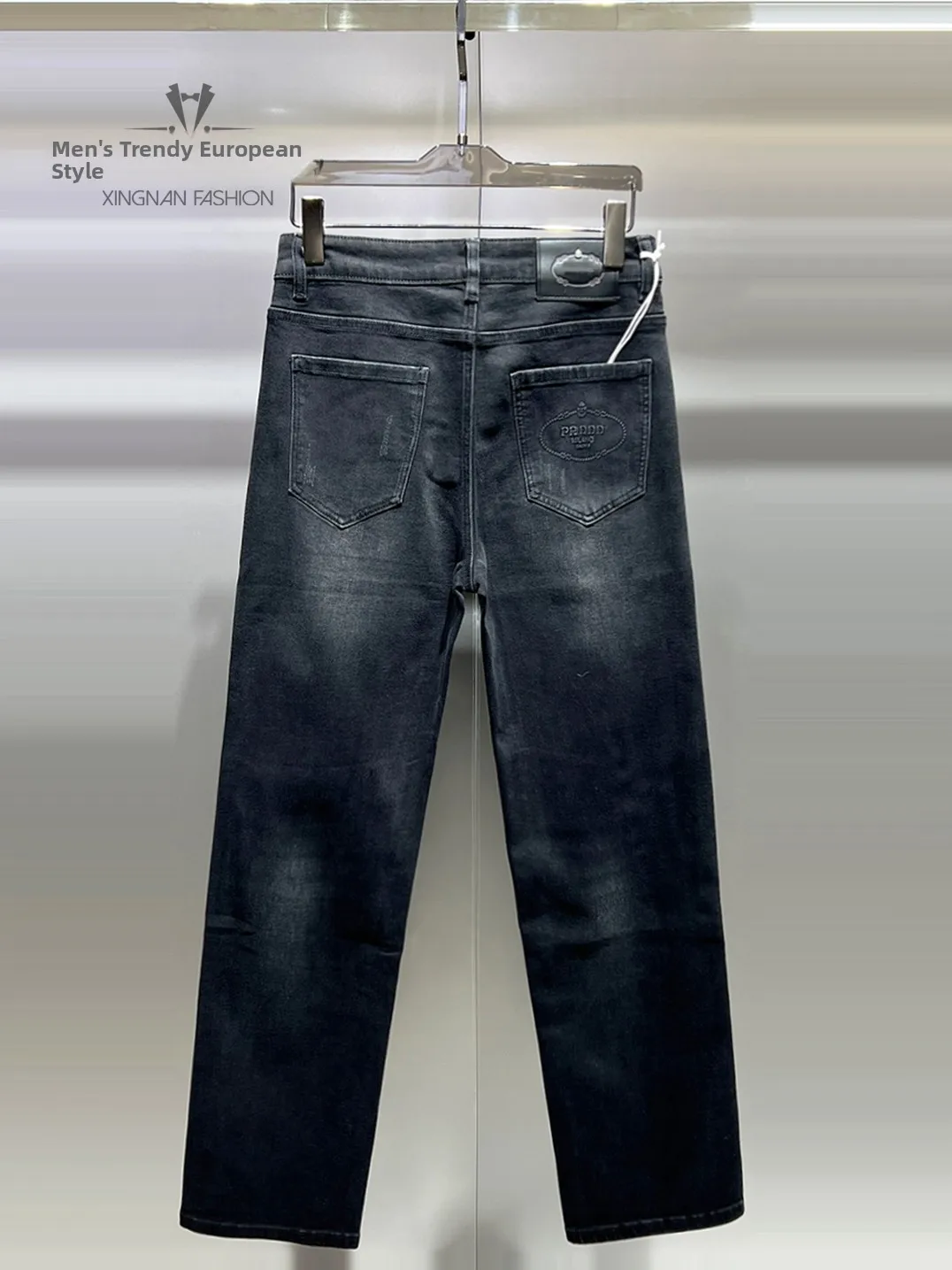 

Мужские повседневные джинсы прямого кроя, осенне-зимние, легкие, роскошные, универсальные, свободного кроя, широкие, длинные брюки