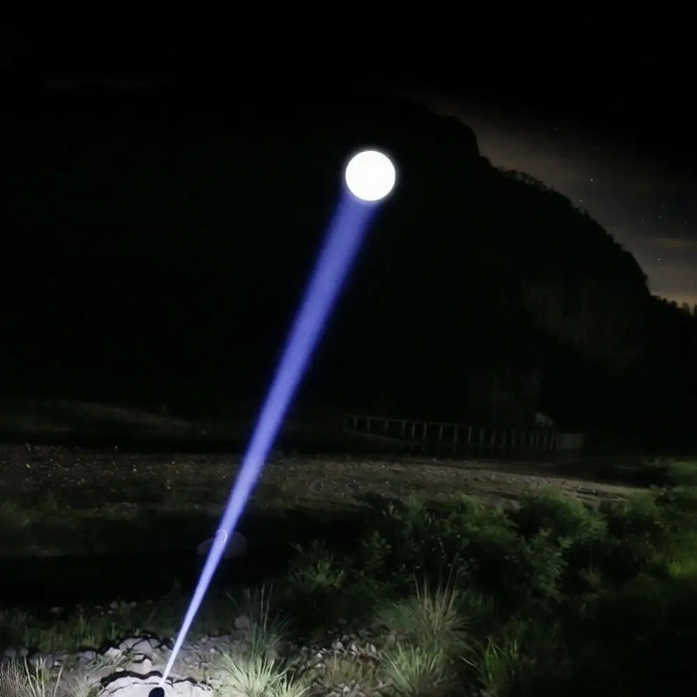 Heavy Duty Led Flashlight Rechargeable Tactical Torch Aluminum Alloy Waterproof Beam For Outdoor Patrol Camping Hiking