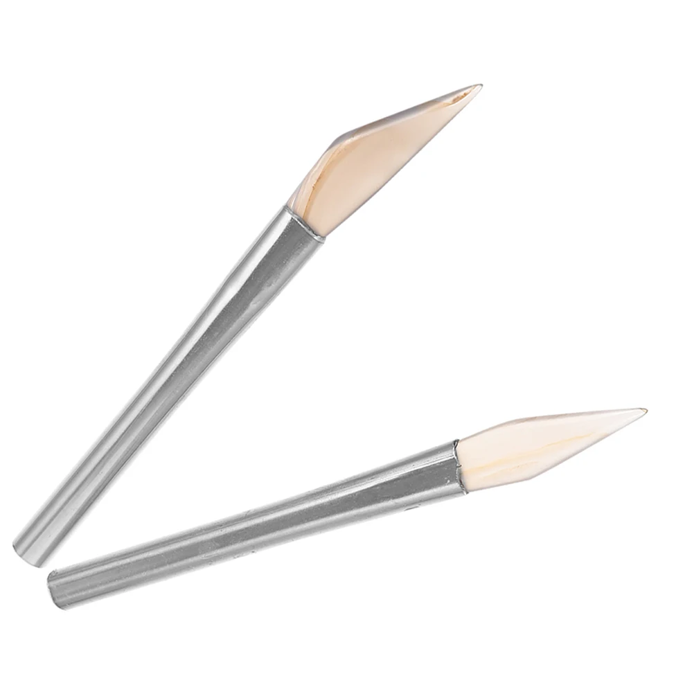 

2Pcs Agate Knife Polishing Tool for Jewelry Making Short Stainless Steel Handle Engraving Grinding Buffing Burnisher