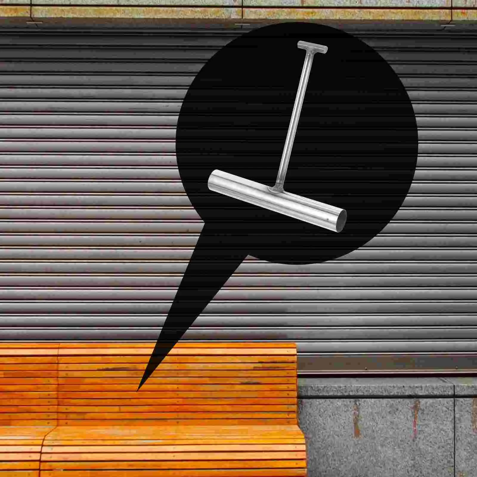 T Shape Manhole Hook Stainless Steel Lifter Tool Roll Up Door Puller Manhole Cover Lifting Sling Lifting Equipment Pull