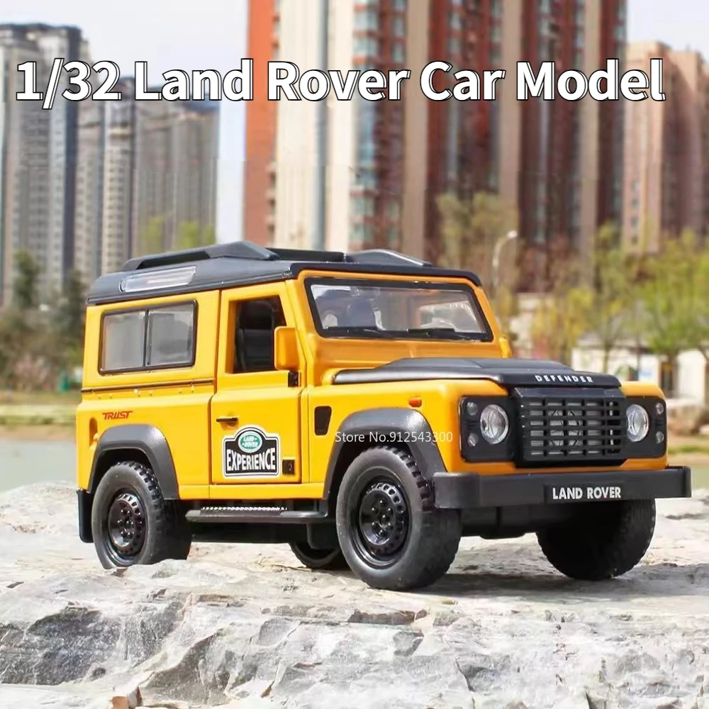 1/32 Land Rover Defender Toy Car Model Diecast Strong Durable with Pull Back Function Toys Vehicles Boy Birthday Collection Gift