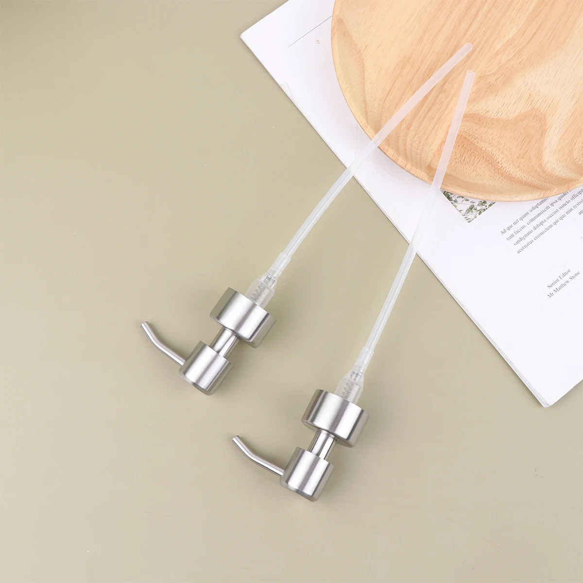 

6 Pcs Stainless Steel Soap Dispenser Pump Heads Bottle Caps Kitchen Bathroom Home Portable Liquid